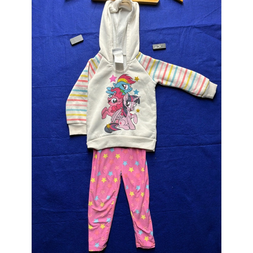 Kidcore Toddler Girls My Little‎ Pony Hoodie Leggings Set 2T White Pink